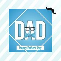 Fathers day post template vector