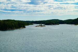 With the cruise ship through the archipelago of Stockholm Sweden photo