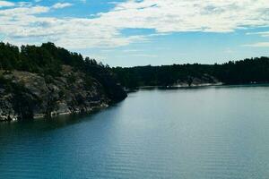 With the cruise ship through the archipelago of Stockholm Sweden photo