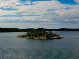 With the cruise ship through the archipelago of Stockholm Sweden photo