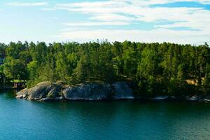 With the cruise ship through the archipelago of Stockholm Sweden photo