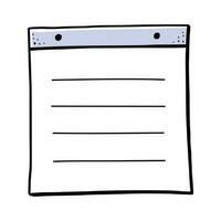 Hand drawn paper memo sticky. Doodle vector