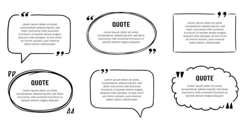Quote box sketch, text frame set