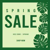 Spring sale banner, paster and flyer for spring season sale. vector