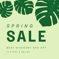 Spring sale banner, paster and flyer for spring season sale. vector