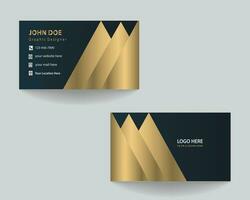 luxury gold business card design free vector.Luxury dark business card. black and gold business card vector. vector