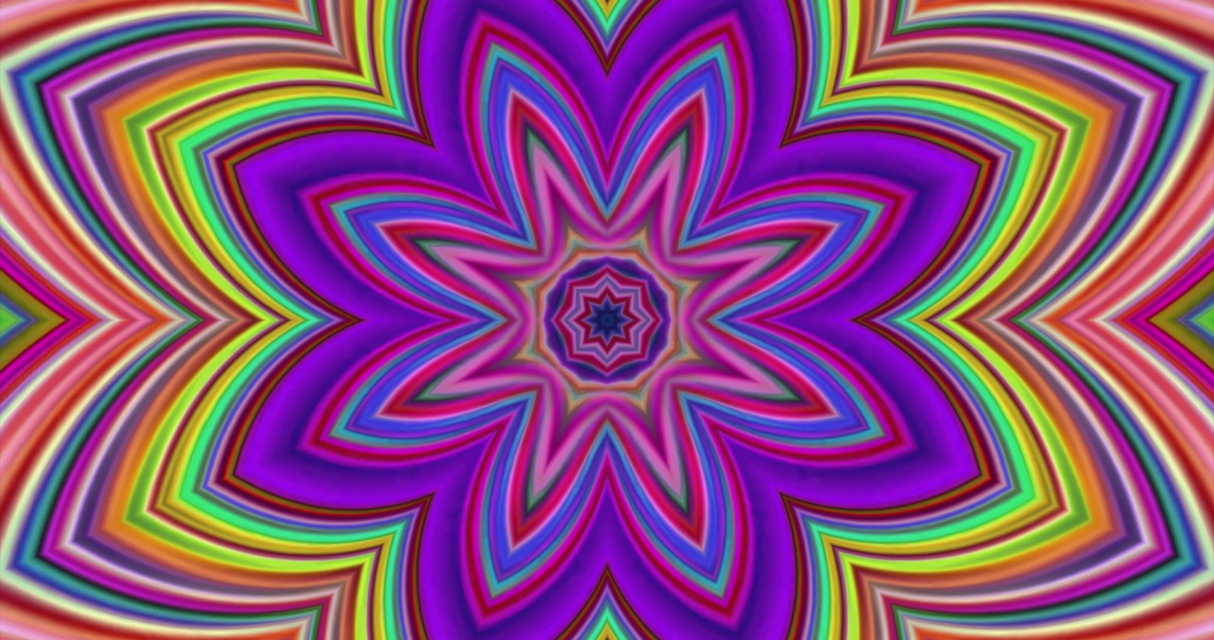 Kaleidoscope Animation, Abstract Gradient Motion Graphic.Geometric ...