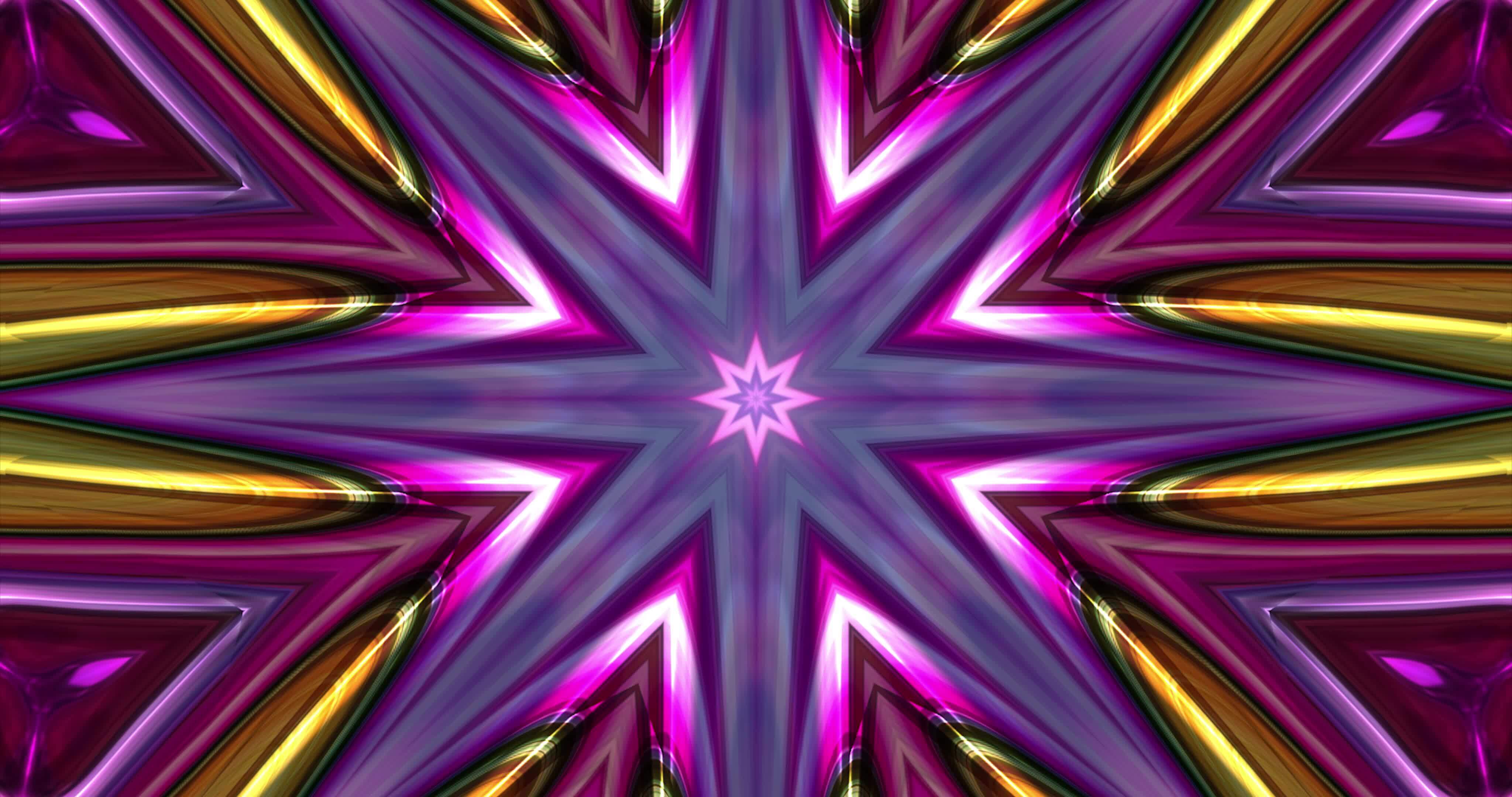 Kaleidoscope Animation, Abstract Gradient Motion Graphic.Geometric ...