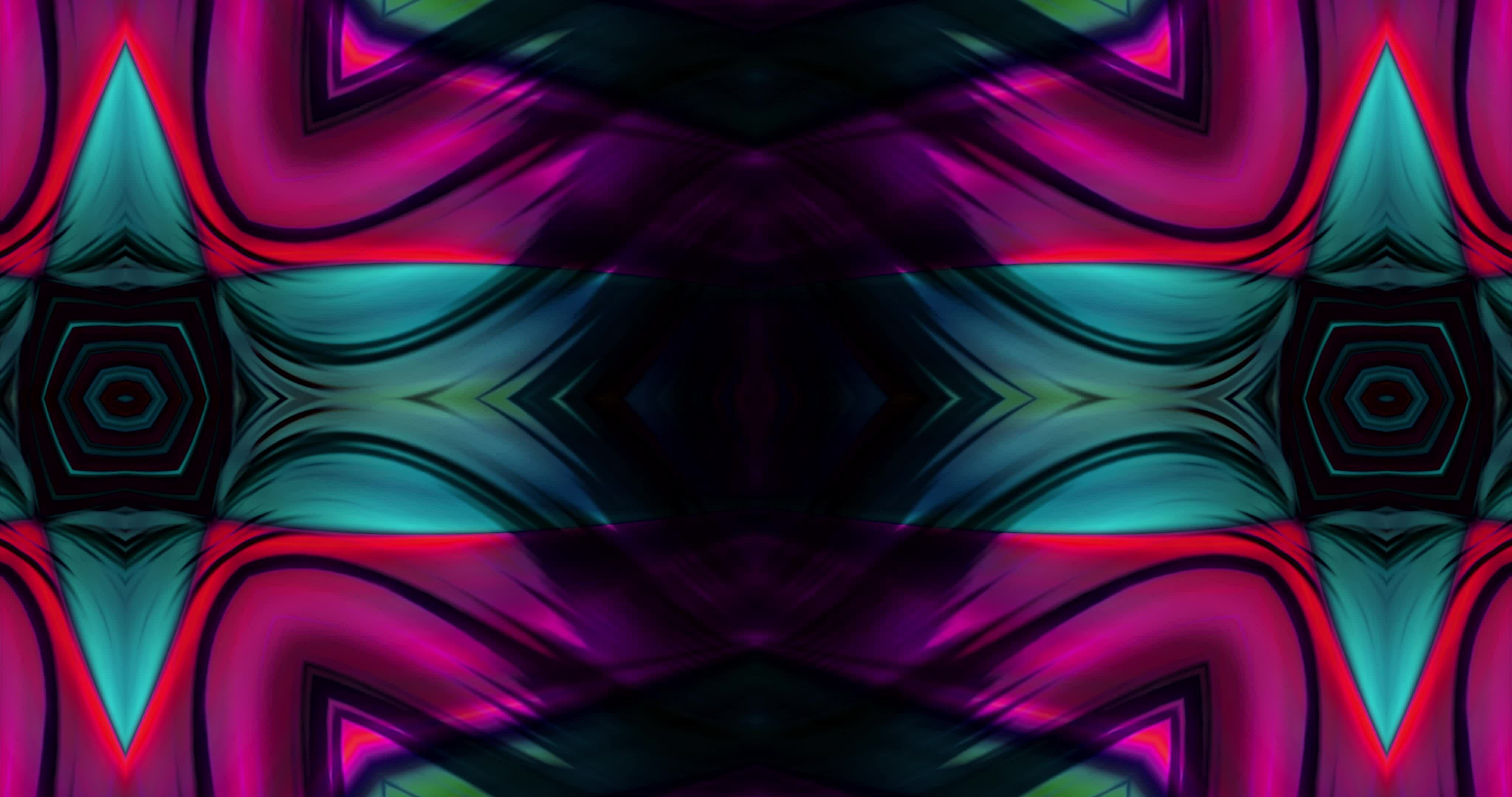 Kaleidoscope Animation, Abstract Gradient Motion Graphic.Geometric ...