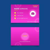 Abstract Name Card Design for Business or Company vector