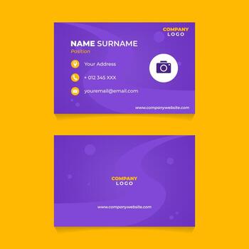 Abstract Name Card Design for Business or Company vector