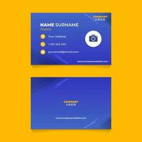 Abstract Name Card Design for Business or Company vector