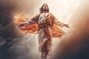 Ascension day of jesus christ or resurrection day of son of god. Good friday. Ascension day concept by photo