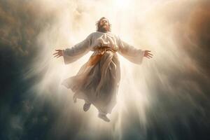 Ascension day of jesus christ or resurrection day of son of god. Good friday. Ascension day concept by photo