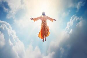 Ascension day of jesus christ or resurrection day of son of god. Good friday. Ascension day concept by photo