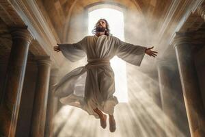 Ascension day of jesus christ or resurrection day of son of god. Good friday. Ascension day concept in church by photo