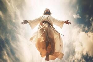 Ascension day of jesus christ or resurrection day of son of god. Good friday. Ascension day concept by AI Generated photo