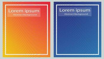 Abstract pattern texture book brochure poster cover gradient template illustration of a set of banners orange and blue background vector