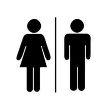 baño firmar icono. baños icono inodoro.unisex símbolo. vector hombre y mujer iconos