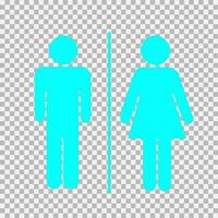 WC sign icon. Toilets Icon Unisex.Toilet symbol. Vector man and woman icons.