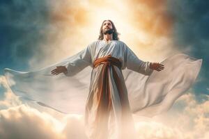 Ascension day of jesus christ or resurrection day of son of god. Good friday. Ascension day concept by photo