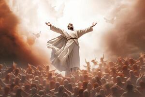 Ascension day of jesus christ or resurrection day of son of god. Good friday. Ascension day concept by photo