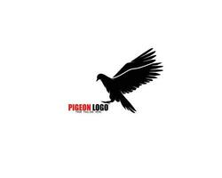 Paloma pájaro logo silueta diseño vector