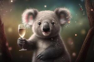 Koala celebrates New Year's Eve Party Content photo