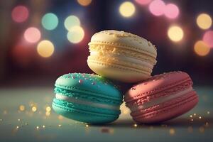 Colorful French Macarons - A Delightful Treat for the Senses photo