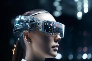 Exploring the Future AI-Powered Virtual Reality Illustration photo