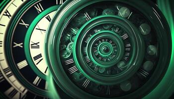 Chrono Portals Time Travel through Strange Clock Faces and Symbols photo