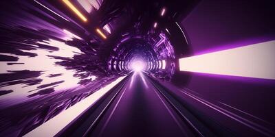 Warping Through Dimensions Abstract Representation of a Time Tunnel Leading to a Portal photo