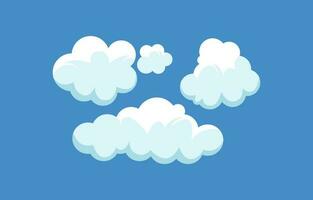 conjunto de nube impresión vectorial vector