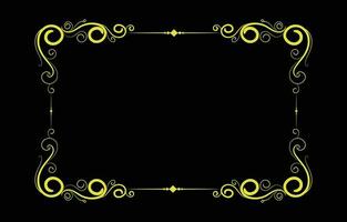 golden frame vector