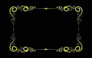 golden frame vector