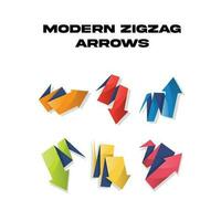 modern arrows multi color vector