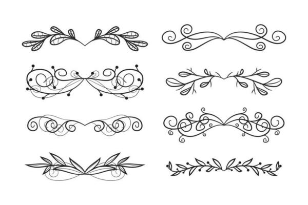 vintage dividers vector