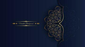 luxury background with golden mandala ornament vector