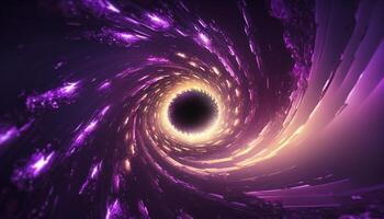 Dimensions Collide Abstract Representation of a Vortex Tunnel Leading to Time Travel Portal photo