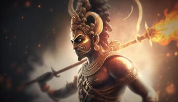 Portrait of Rama, the Hero of the Epic Ramayana photo