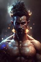 Majestic Portrait of Indra, the King of the Elements photo