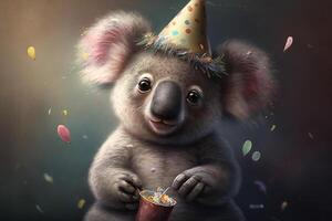 Koala is having a carnival party Content photo