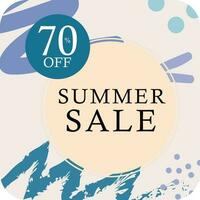 Summer series vector, a vector that shows summer sales promos ranging from 30 to 70. Suitable for store promotion.