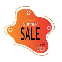 Summer series vector, a vector that shows summer sales promos ranging from 30 to 70. Suitable for store promotion.