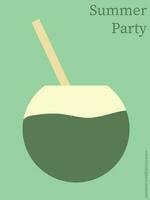 Summer series vector, a vector that indicates an invitation to a summer party.