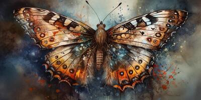 Abstraction of Butterfly in Warm Earth Tones photo