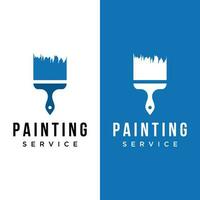 Paint brush and roll logo template creative design for home and city service. vector