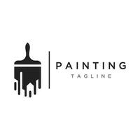 Paint brush and roll logo template creative design for home and city service. vector