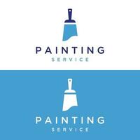 Paint brush and roll logo template creative design for home and city service. vector