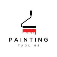 Paint brush and roll logo template creative design for home and city service. vector